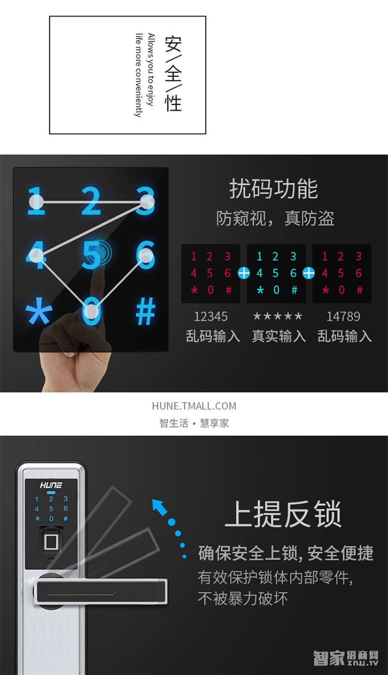 科裕鈦合金智能鎖918-88-F 半導體指紋鎖