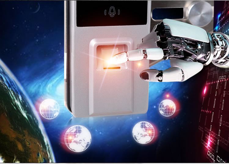 中國結 玻璃門指紋鎖辦公室密碼鎖單雙開電子刷卡智能鎖木門鎖