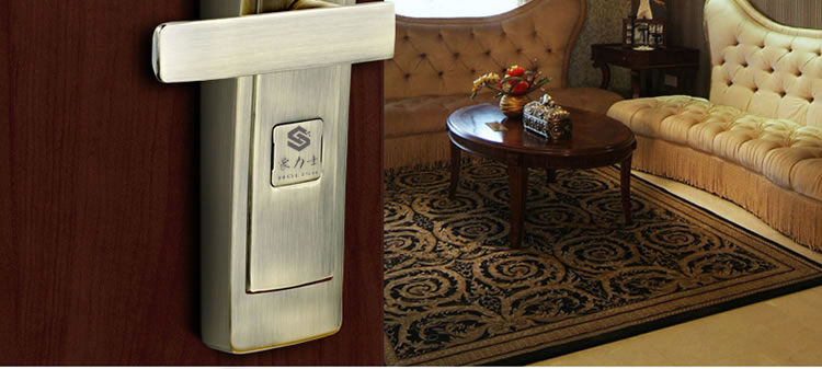 豪力士智能鎖指紋鎖 D5688F家用防盜門密碼磁卡感應電子鎖