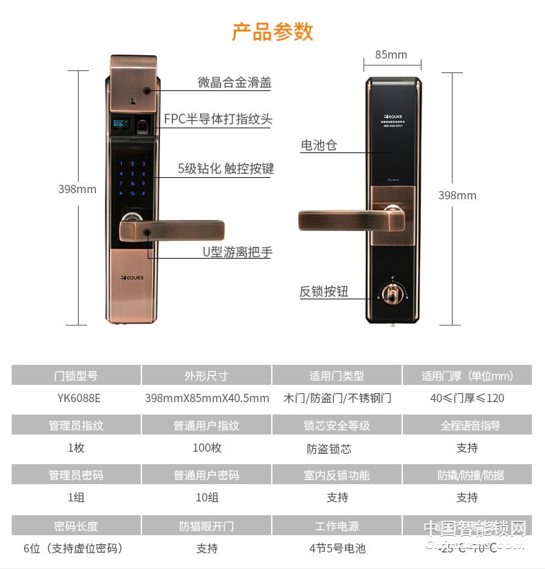 移康智能指紋鎖 家用密碼鎖智能鎖木門防盜大門鎖