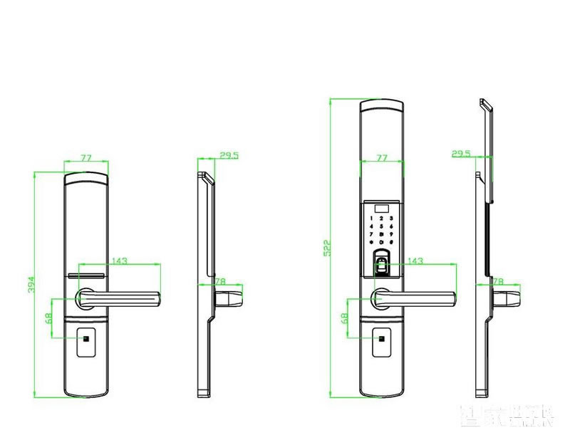 名門靜音門鎖 EZ06A智能指紋鎖密碼鎖鋼拉絲鋅合金材質