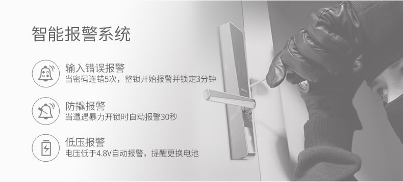 斑點貓指紋鎖 直板智能指紋鎖防盜門電子密碼鎖