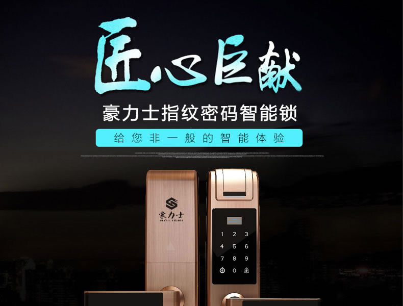 豪力士指紋鎖  D8202F實(shí)時(shí)對(duì)講、遠(yuǎn)程監(jiān)控