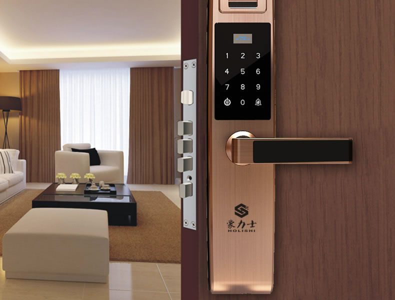 豪力士全自動指紋鎖密碼鎖防盜門家用云智能感應鎖電子鎖