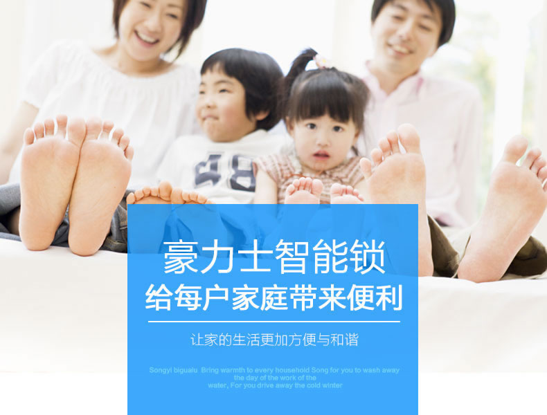 豪力士指紋鎖 D9F家用防盜門智能鎖手機app感應刷卡密碼鎖電子門鎖