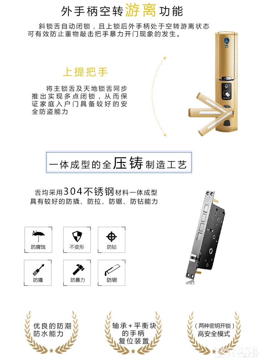 海貝斯智能鎖 智能感應鎖密碼鎖滑蓋珍珠銀