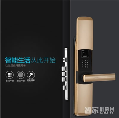 華府指紋密碼鎖 別墅滑蓋電子防盜門鎖