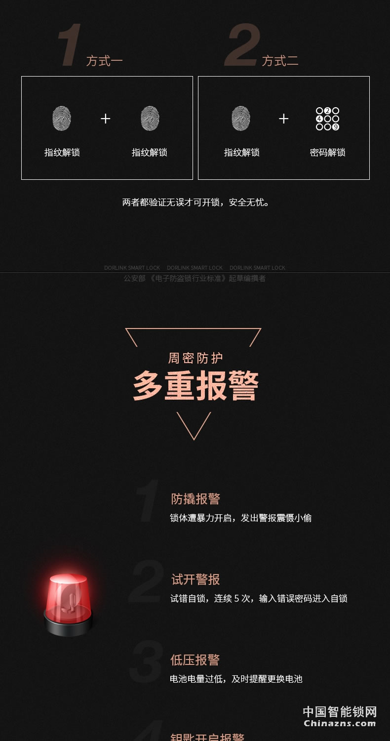 多靈指紋鎖T9 家用防盜門密碼鎖電子鎖不銹鋼堅固耐用