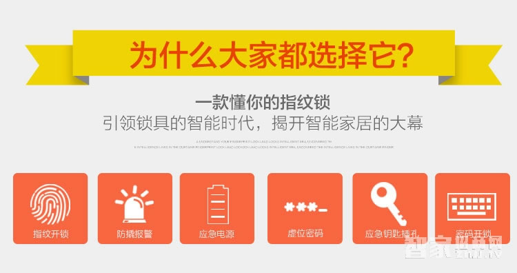 鑫煌潮智能鎖 指紋密碼鎖三種開門方式