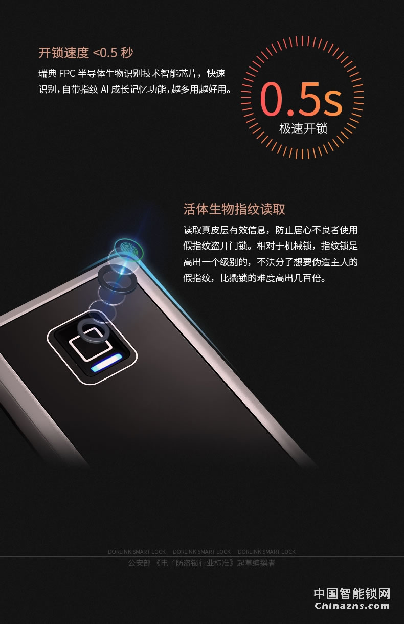 多靈全自動(dòng)指紋鎖S9 家用防盜門密碼酒店門鎖智能鎖