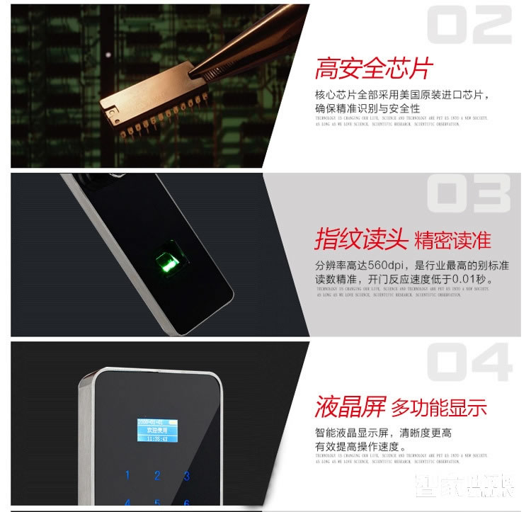 阿斯丹盾指紋密碼鎖超B級鎖芯、304不銹鋼材質