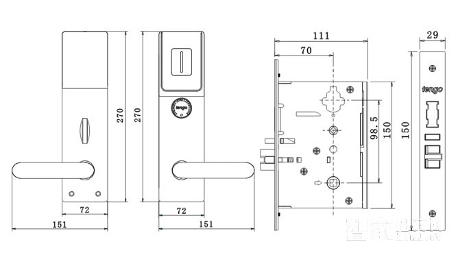 天固省電智能鎖 自主報警 應急開啟