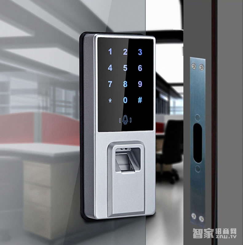 歐索爾智能鎖玻璃門指紋鎖 辦公智能電子密碼鎖