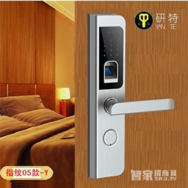 研特智能鎖 直板指紋密碼鎖 家用智能門鎖 指紋05款-Y