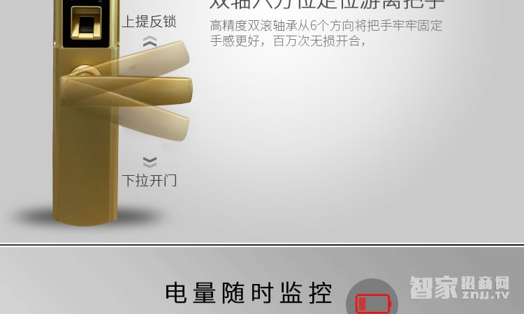 智能屋智能鎖 家用指紋密碼鎖（麗都金）