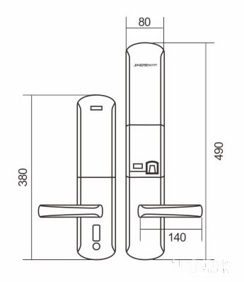 京門智能鎖 滑蓋指紋密碼防盜鎖