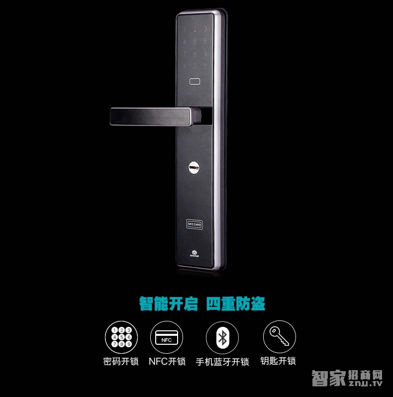 核桃智能鎖 手機(jī)藍(lán)牙開(kāi)鎖 智能卡鎖W2