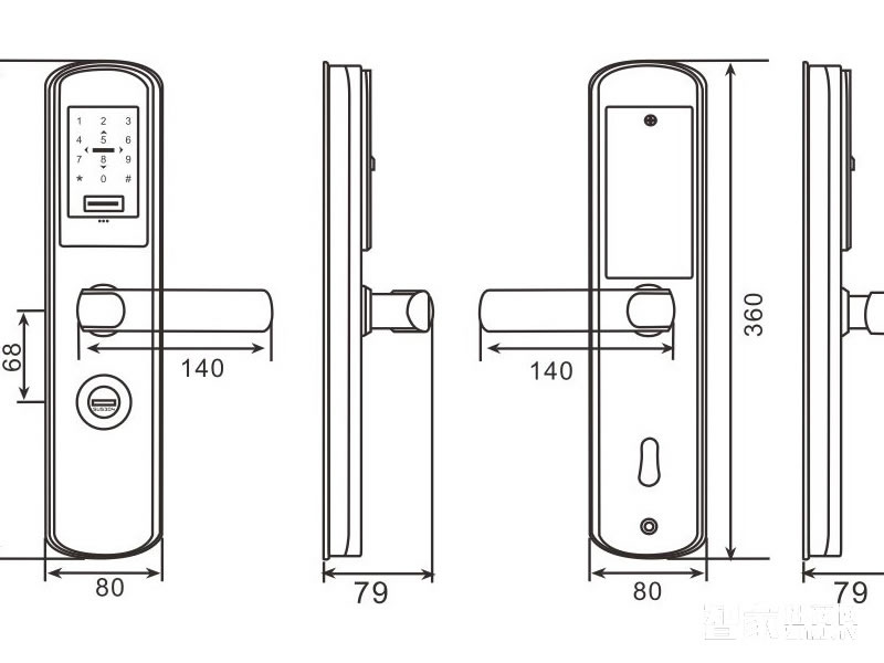 八達智能酒店鎖  刷卡遙控開鎖/不銹鋼材質(zhì)