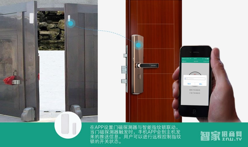 薩菲爾智能活體指紋鎖 滑蓋防盜門鎖E8