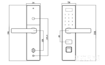 華府家用指紋鎖 公寓大門防盜智能門鎖