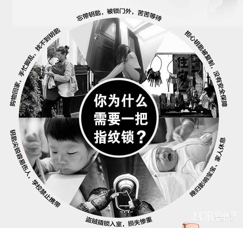 遠為智能鎖 家用滑蓋指紋鎖 防盜門木門智能密碼鎖