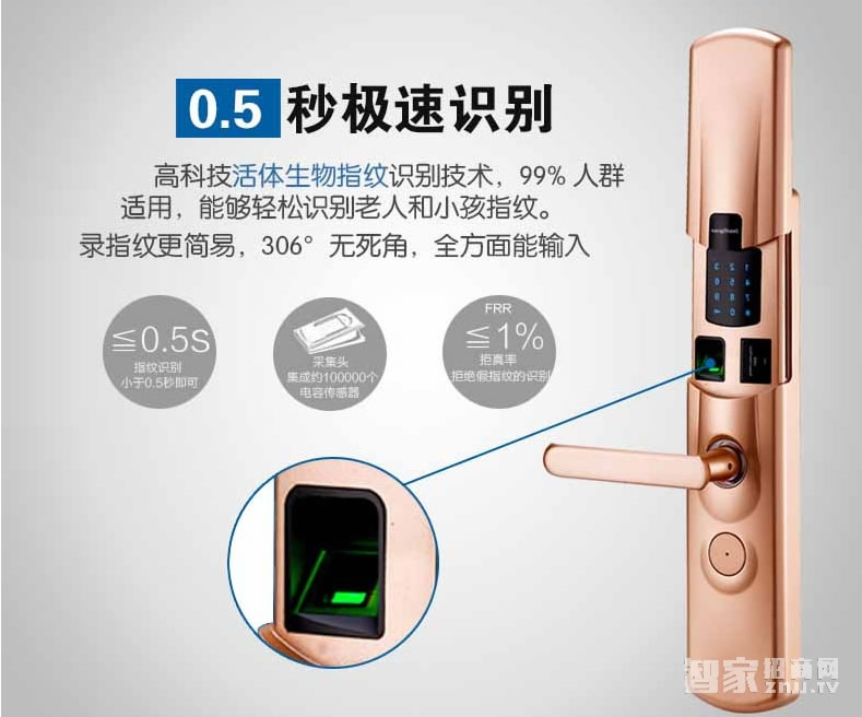 遠為智能鎖 家用滑蓋指紋鎖 防盜門木門智能密碼鎖