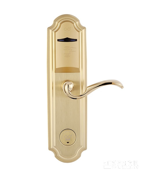 勁衛(wèi)智能鎖 酒店專用門鎖/感應(yīng)卡鎖/不銹鋼材質(zhì)/金色