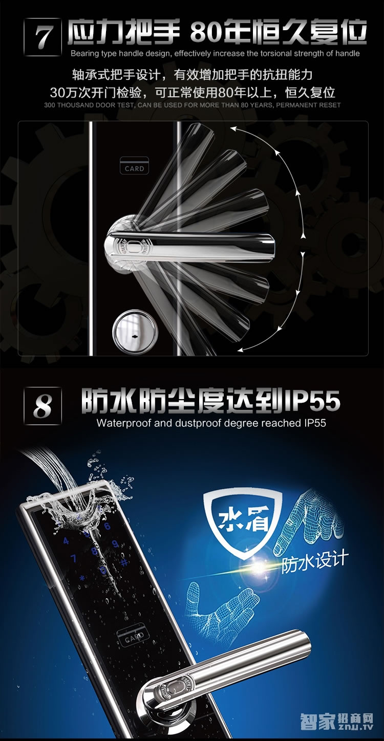 如神家用觸摸屏指紋鎖 商務(wù)指紋鎖 密碼刷卡鎖