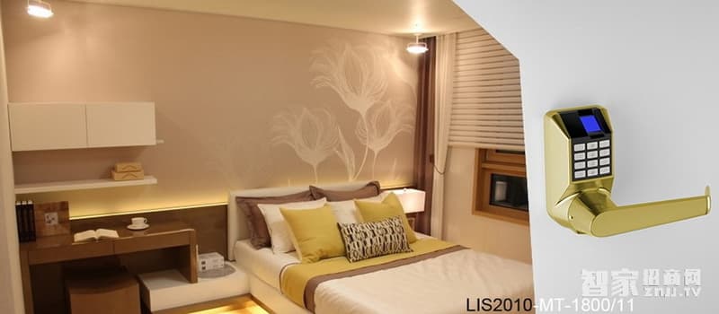 力維智能鎖 MT-1800/11家用防盜指紋鎖密碼鎖 直板拉砂鉻