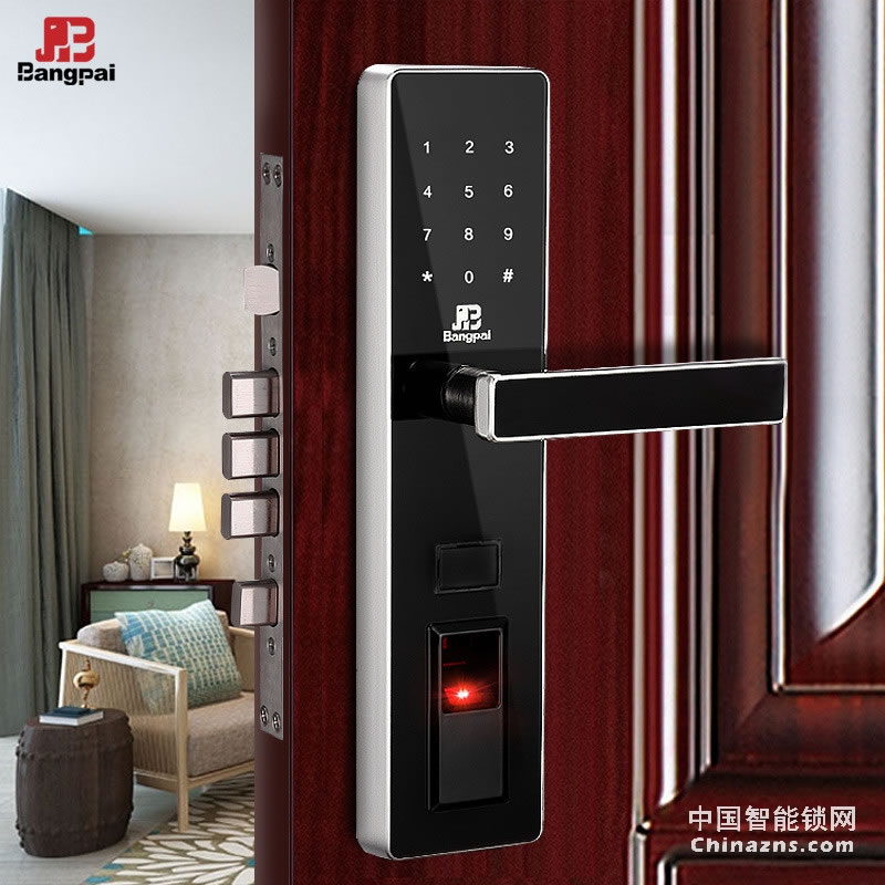 邦派防盜門鎖 家用指紋鎖密碼鎖 大門鎖電子鎖