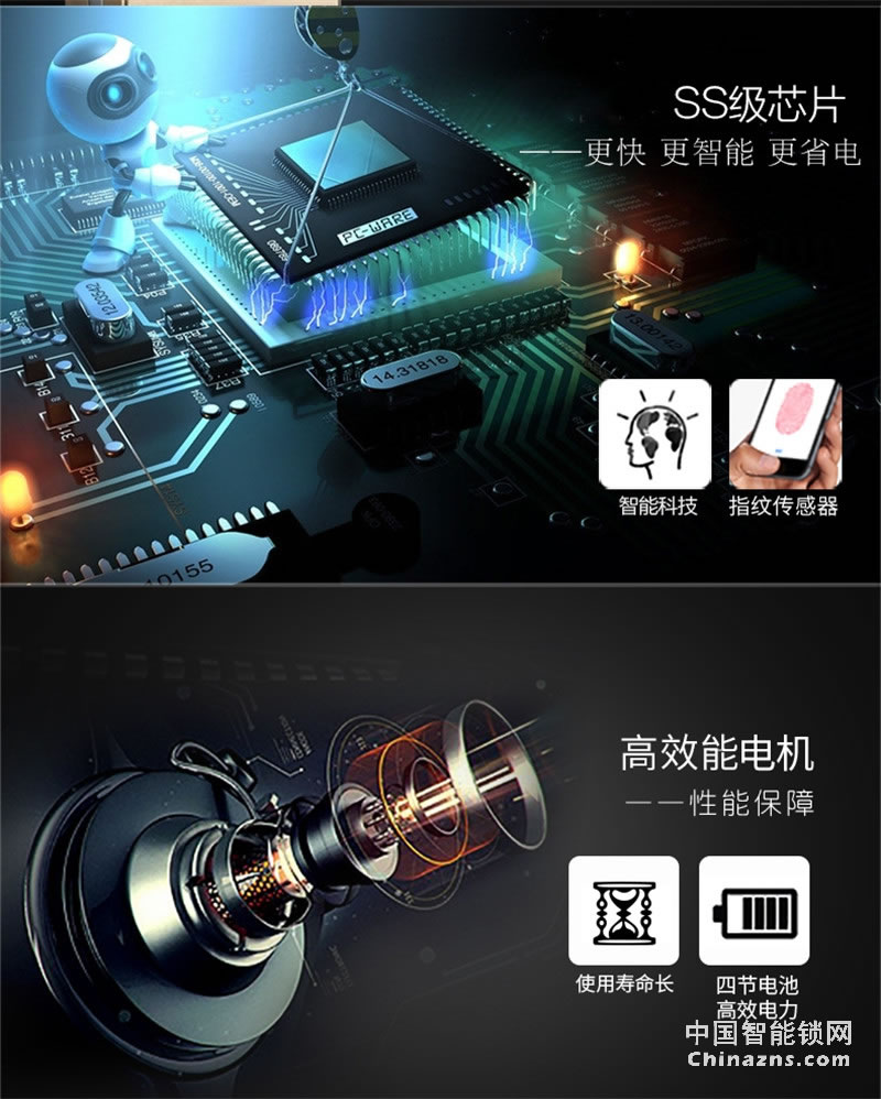 邦派家用指紋鎖密碼鎖 大門鎖智能防盜門鎖