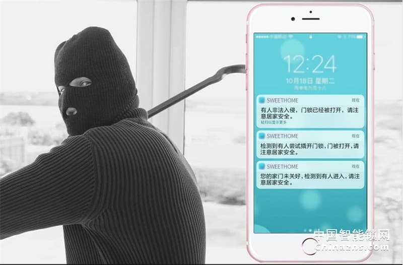 邦派家用防盜門鎖 指紋鎖app密碼鎖