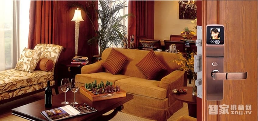 阿斯丹盾人臉識別鎖 雙攝像頭 天地桿防盜鎖體