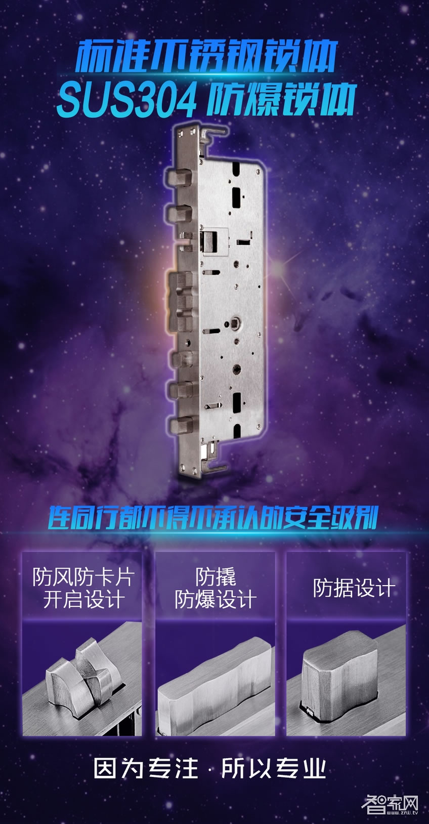 阿斯丹盾人臉識別鎖 雙攝像頭 天地桿防盜鎖體