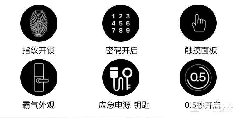 索掌門玻璃門鎖 滑蓋玻璃門智能鎖