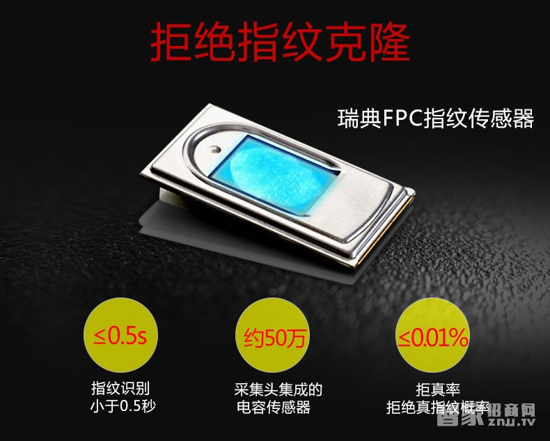 索掌門玻璃門鎖 滑蓋玻璃門智能鎖