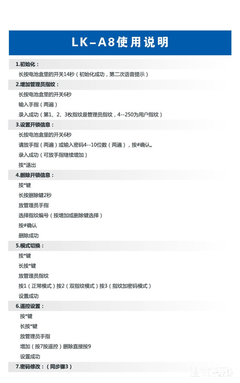 藍盔不銹鋼指紋鎖 出租屋智能門鎖