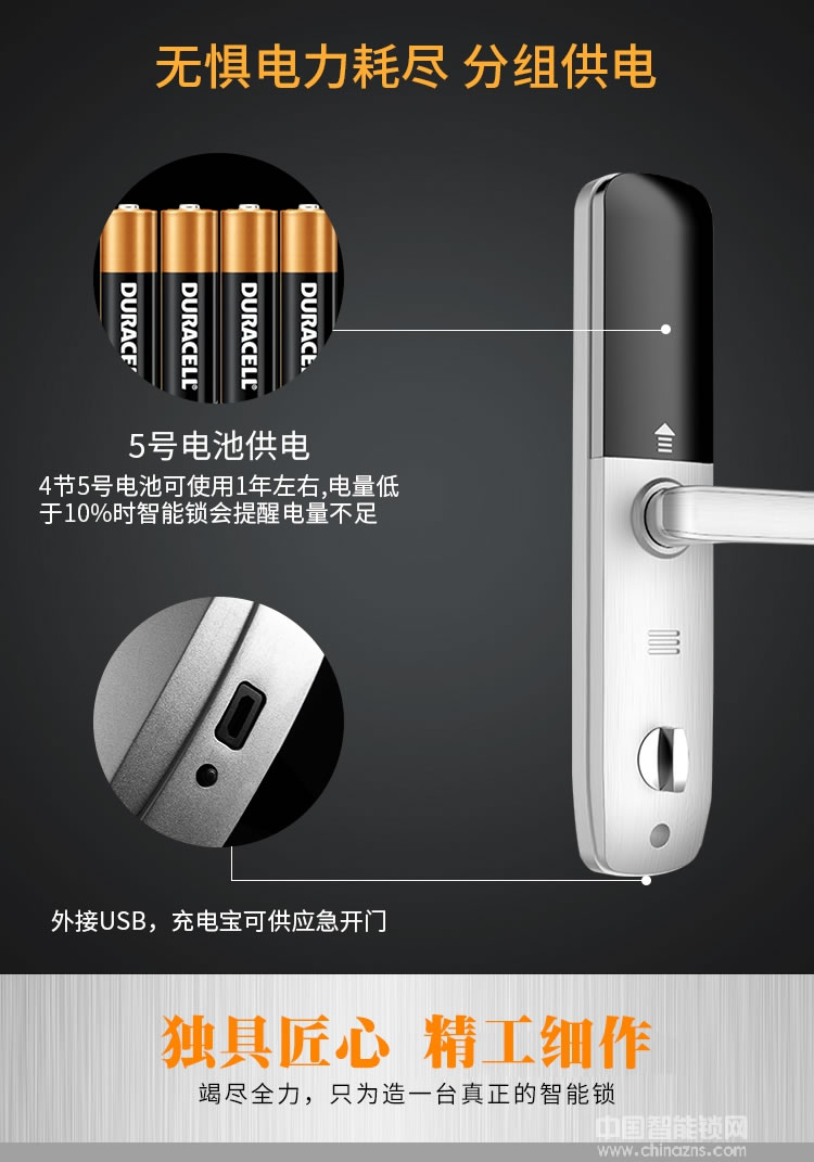 尊爵智能鎖 家用防盜門鎖 智能鎖磁卡感應鎖