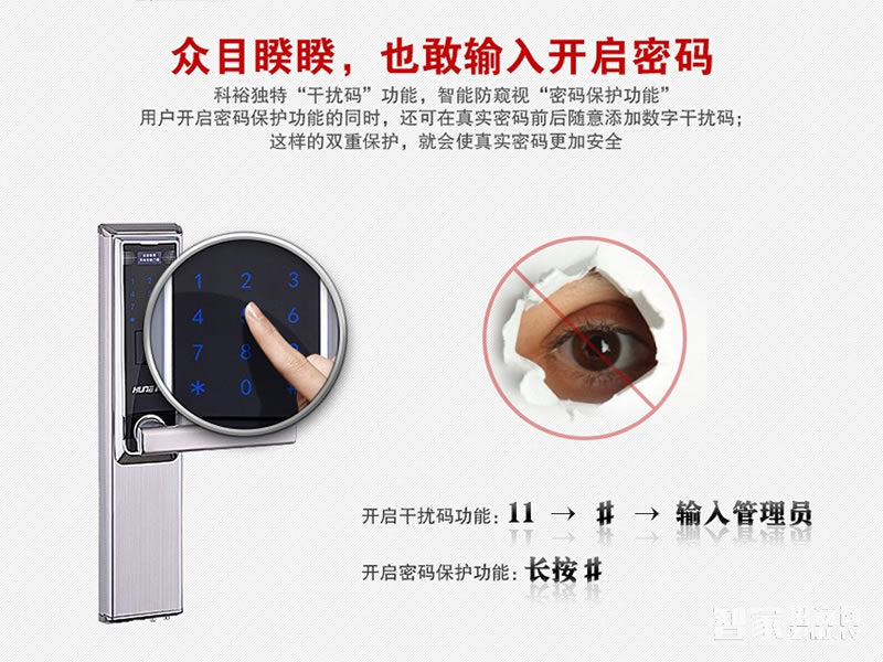科裕不銹鋼智能鎖 公寓大門防盜密碼鎖