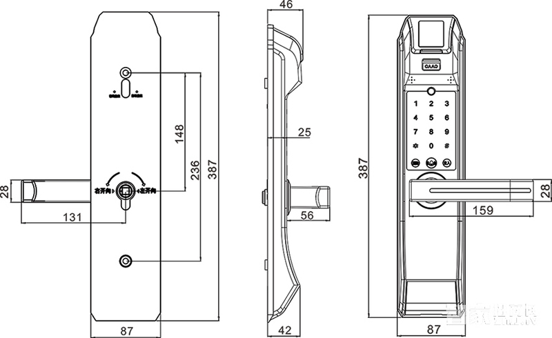 金安盾指紋密碼鎖 感應觸摸 遙控智能鎖