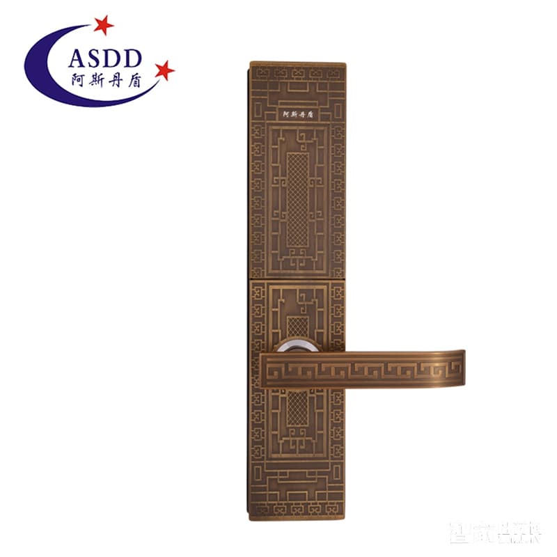 阿斯丹盾復古滑蓋智能鎖 別墅指紋密碼鎖