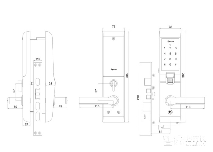 西容三合一開智能鎖 直板時(shí)尚 按鍵觸摸