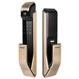 三星全自動指紋鎖 推拉式智能鎖 家用防盜門鎖