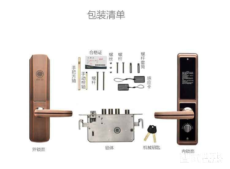 堅甲衛士瑞典指紋頭平滑蓋指紋鎖 密碼刷卡鎖