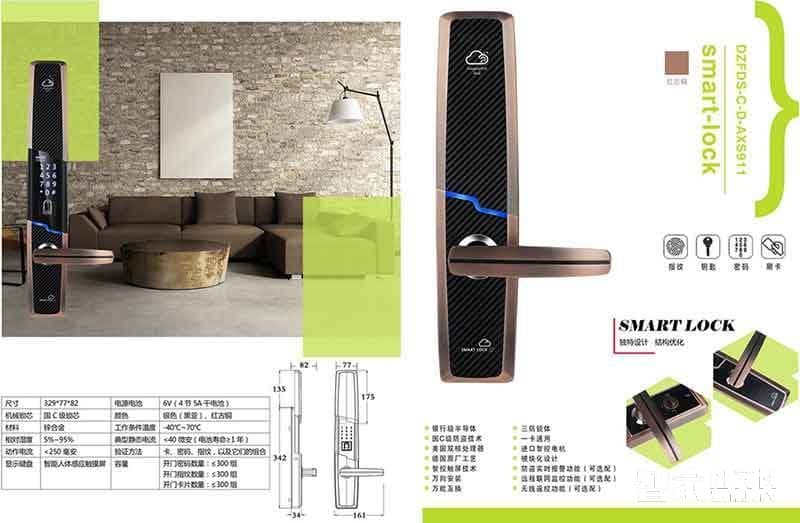 堅甲衛士瑞典指紋頭 斜滑蓋指紋鎖