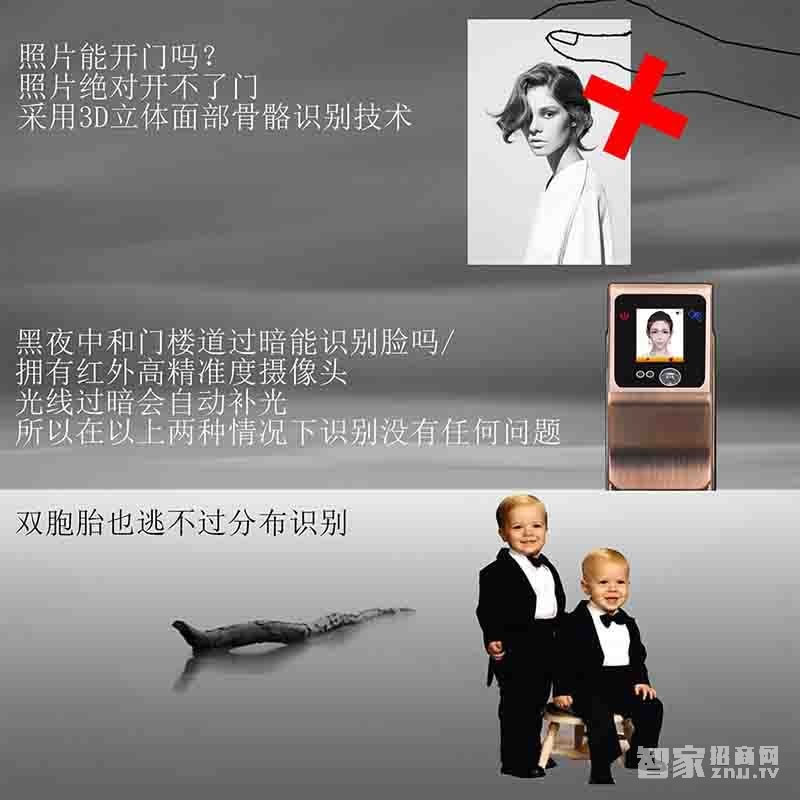 堅(jiān)甲衛(wèi)士紅外人臉識別智能鎖 液晶顯示屏幕