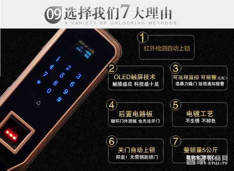 堅甲衛(wèi)士全自動四合一指紋鎖 防盜智能門鎖