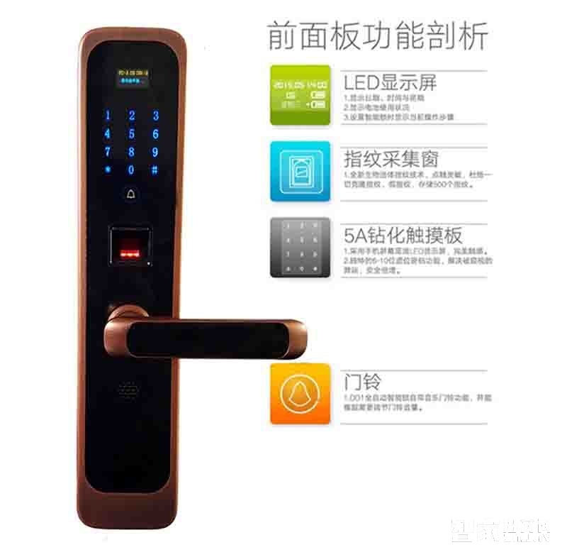堅甲衛士紅外全自動智能指紋鎖 直板刷卡鎖
