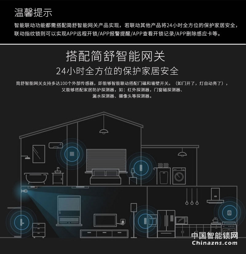 簡舒小滑蓋智能鎖GS-S006 家用防盜門木門電子密碼鎖