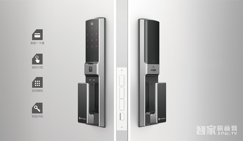 紐威爾指紋鎖 智能鎖土豪金、三種開(kāi)鎖方式/6大核心功能